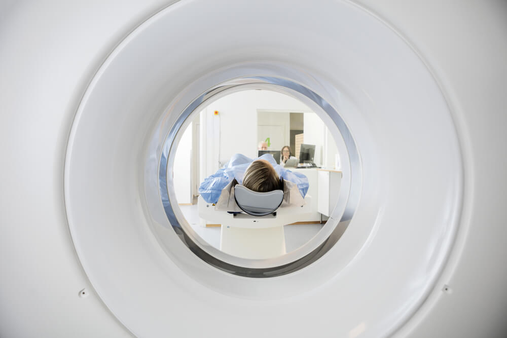 Woman Undergoing CT Scan